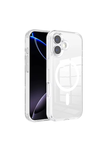 Microcase Apple Uyumlu iPhone 17 İçin Magsafe Manyetik Darbeye Dayanıklı Yarı Esnek Plastik Tpu Kılıf - Al8115 Şeffaf