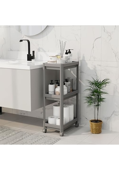 Peggy 3 Katlı Tekerlekli Raf Ünitesi - 36x71x23 Cm Dar Alan Düzenleyici - Mutfak Ve Banyo İçin Aletsiz Kurulum Servis Arabası Beyaz - Siyah - Gri Gri Acı Kahverengi Peggy 3 Katlı Tekerlekli Raf Ünitesi - 36x71x23 Cm Dar Alan Düzenleyici - Mutfak Ve Banyo İçin Aletsiz Kurulum Servis Arabası Beyaz - Siyah - Gri Gri Acı Kahverengi