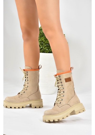 Fox Shoes Vizon Süet Kadın Bot L973916002