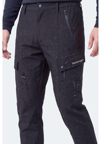 Slazenger Coreva Erkek İçi Polarlı Rüzgar Ve Su Geçirmez Softshell Siyah Pantolon