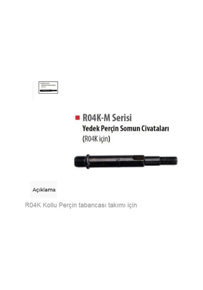 Ceta Form R04K-M06 Yedek Perçin Somun Civatası R04K Için M6
