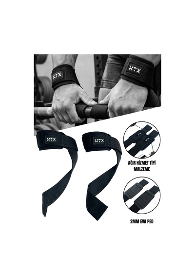 Spor Lifting Straps Deadlift, Crossfit Ve Fitness İçin Çift Kayış Sağ + Sol