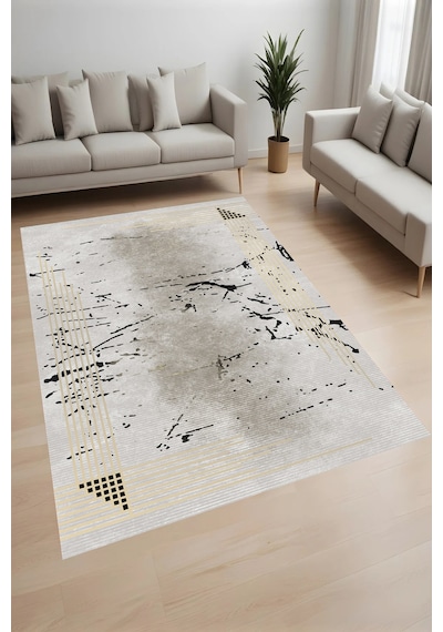 Rovigo Home Dijital Baskı Yıkanabilir Kaymaz Taban Salon Halısı Ve Yolluk Rv080-fnl364 Bej