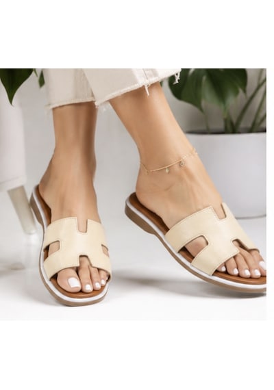 N Napa Shoe Np.1202.bej Deri Terlik