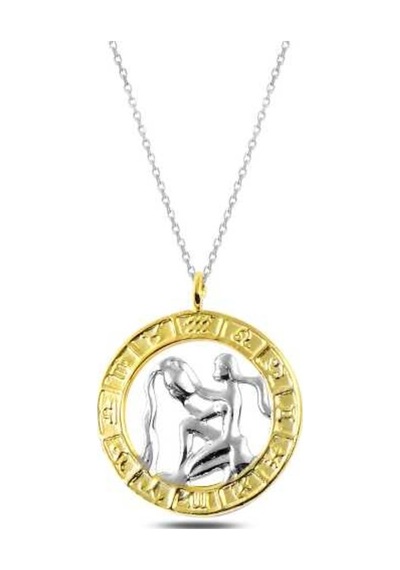 ​Gümüş Gold Kova Burcu Kolye (551174794)