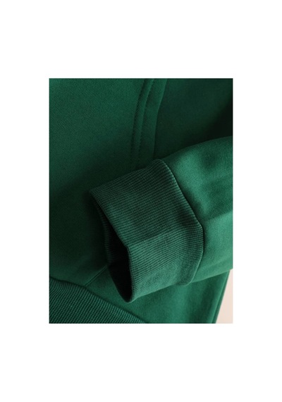 Medinenur Night Baskılı Kapüşonlu Sweatshirt Yeşil