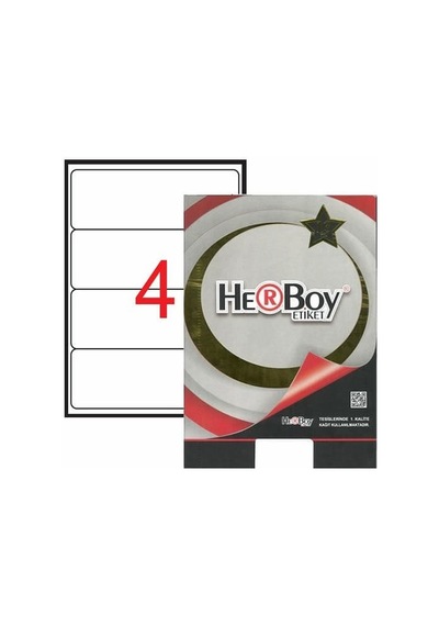 Herboy Hb-1104 192mmx59mm Beyaz Lazer Etiket 104