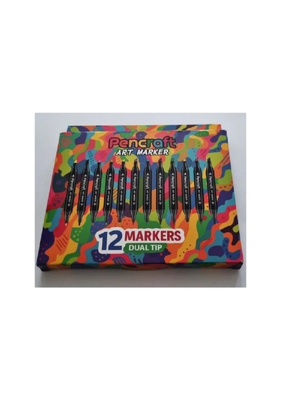 12 6 Li Marker Profosyonel Boya Kalemi 2163
