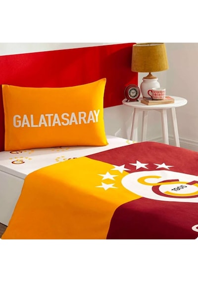Yeni Sezon Lisanslı Galatasaray Efsane Tek Kişilik Nevresim Takımı Sarı Kırmızı