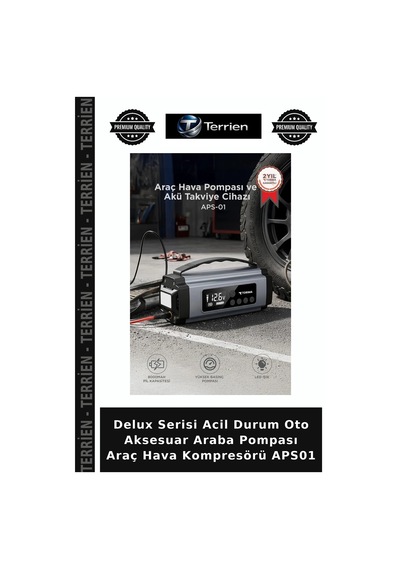 Delux Serisi Acil Durum Oto Aksesuar Araba Pompası Araç Hava Kompresörü Aps01