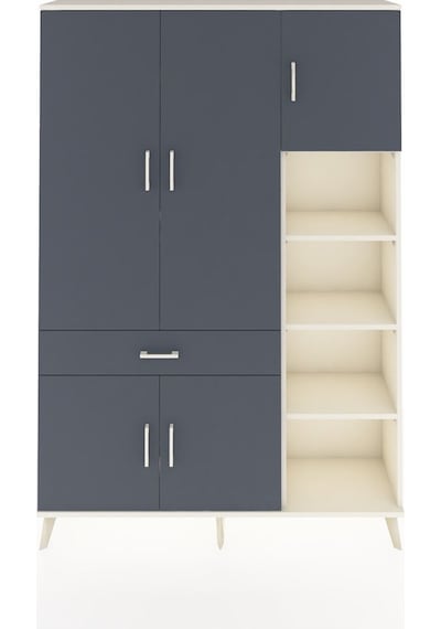 Arges Dolap 10 Raflı Tek Çekmeceli 5 Kapaklı 132x30x195 Aytaşı-antrasit/antrasit Antrasıt/antrasıt Arges Dolap 10 Raflı Tek Çekmeceli 5 Kapaklı 132x30x195 Aytaşı-antrasit/antrasit Antrasıt/antrasıt