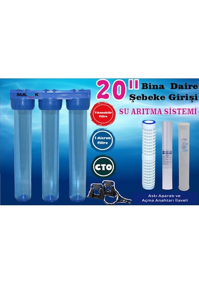 Sulook 20 Inç Daire,Bina,Fabrikaşebeke Girişi Su Arıtma Sistemi T