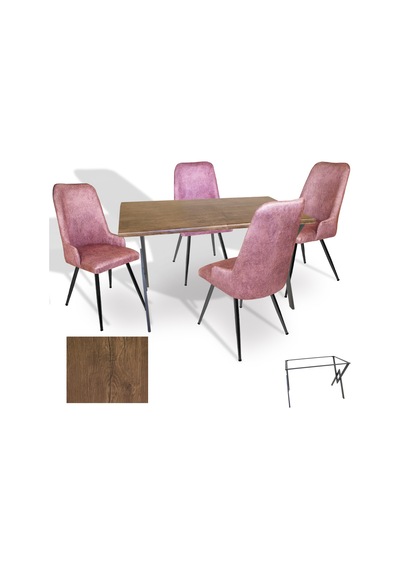 Anemon - Çırağan Masa Takımı Werzalit, Allzalit, Vermodin Tabla 80x120 - Rustic Dark - Pembe Çok Renkli Anemon - Çırağan Masa Takımı Werzalit, Allzalit, Vermodin Tabla 80x120 - Rustic Dark - Pembe Çok Renkli
