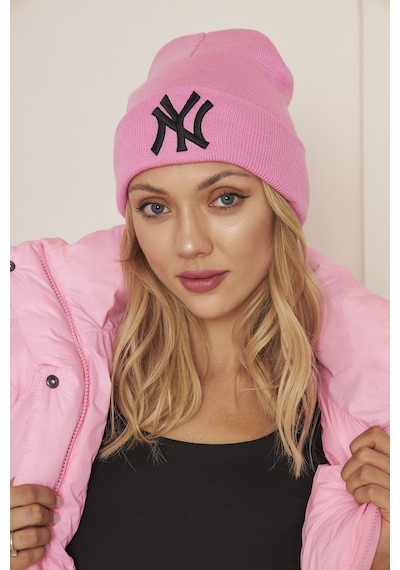 Eke Tekstil Pembe Unısex Ny Nakış Detaylı Yumuşak Dokulu Triko Bere Pembe