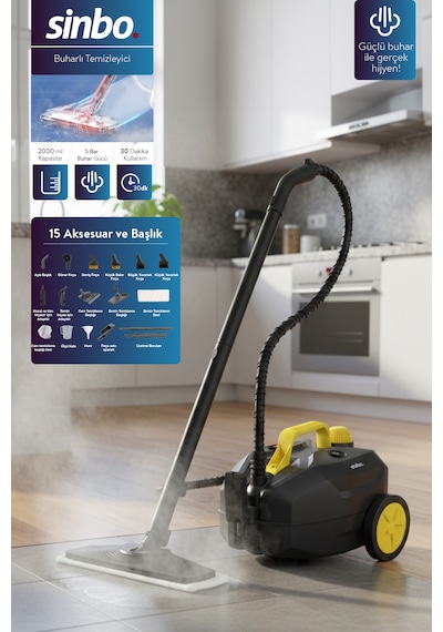 Sinbo SSC-6428 2000 W Buharlı Temizleyici