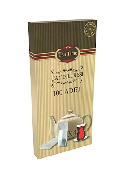 Tea Time Çay Kahve Filtresi Kağıt Filtre L Büyük Boy 100'lü Çay Filtresi Poşeti Çok Renkli