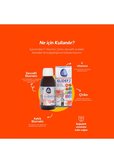 Dr. Henri Elidef Zencefil C Vitamini ve Çinko İçeren Takviye Edici Gıda 150 ML