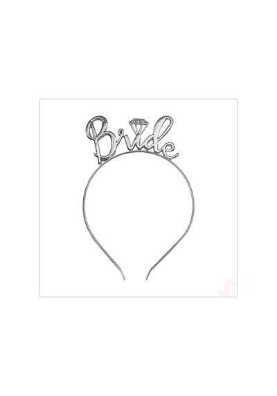 Bride To Be Kuşak Ve Bride Metal Taç Seti - Gümüş