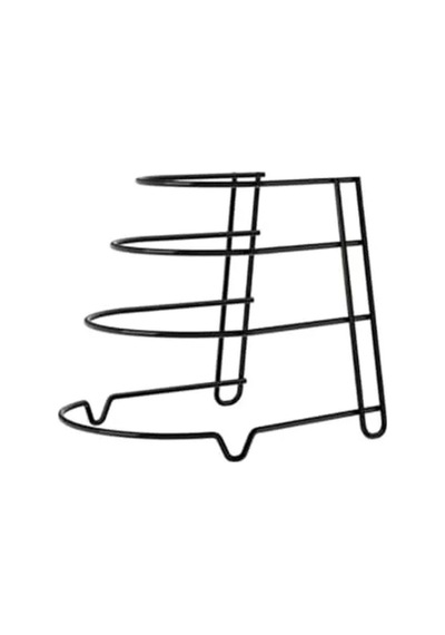 4 Katlı Metal Tava Rafı, Mutfak Organizeri İçin Pratik Çözüm 19 x 7 CM