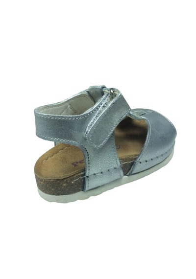 Ortopedikal Perlina 3204-3 Kız Çocuk Sandalet Gümüş % 100 Deri Gümüş