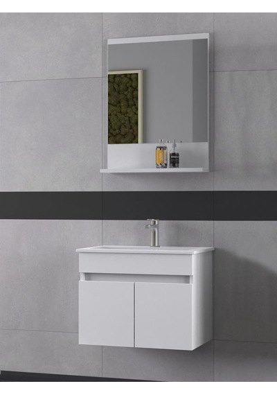 Biani Tome 60 Cm Banyo Dolabı Renk Mat Beyaz Çok Renkli