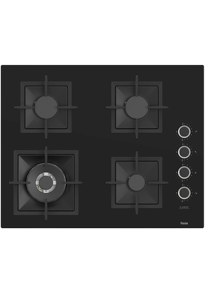 Ferre QEP64CS - SC405-WFA - D063-SA Fryart Artline Steam Siyah Ankastre Set