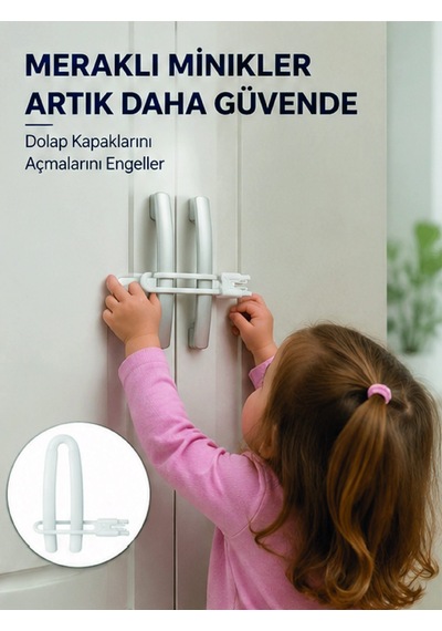 4 Adet Dolap Emniyet Kilidi Çocuk Güvenliği İçin Güçlü Ve Dayanıklı Set Yeni Nesil Diğer
