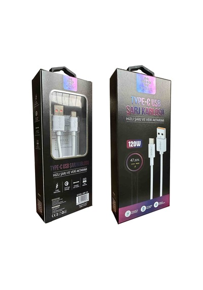 Max 120w Mi Turbo Kablo Saniye Göstergeli 6a Type-c Arbaks Arb-120