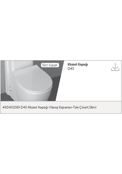 İsvea Soluzione Klozetler İçin Yavaş Kap. Klozet Kapağı 40d40200ı