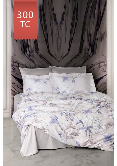 Varol Royal Saten 300tc Nevresim Takımı Çift Nevresimli Family Size - Essenza Çok Renkli