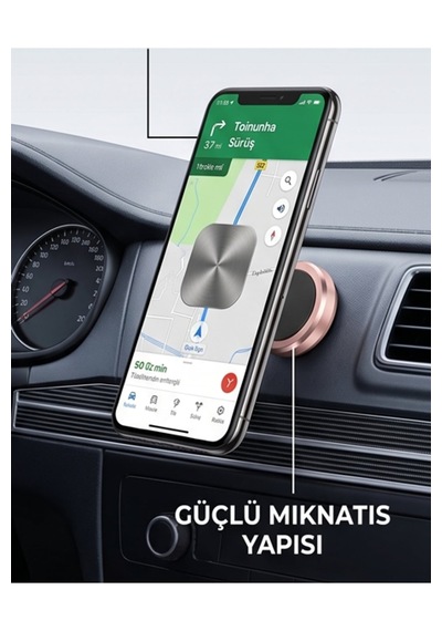 Tüm Modellerle Uyumlu Manyetik Araç İçi Telefon Tutucu Çok Amaçlı Mıknatıslı Torpido Üstü Tutacak Siyah - Rose Gold Tüm Modellerle Uyumlu Manyetik Araç İçi Telefon Tutucu Çok Amaçlı Mıknatıslı Torpido Üstü Tutacak Siyah - Rose Gold