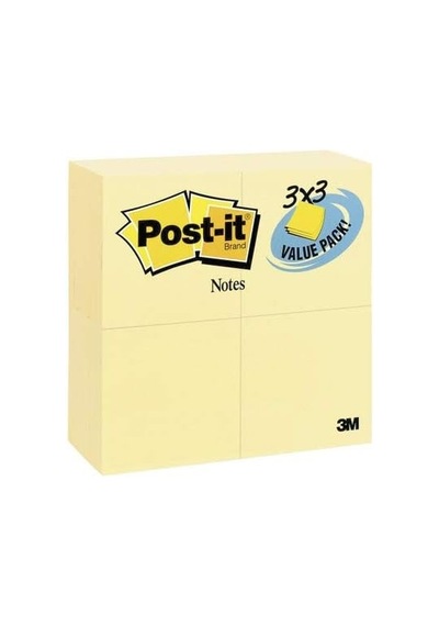 Notlar, 7,6 X 7,6 Cm, 24 Ped, Kanarya Sarısı, Temiz Çıkarma, Geri Dönüştürülebilir