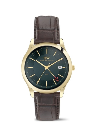 Daniel Wellington Pathfinder Gmt Brown-croc Green Gold Dw00600974 Erkek Kol Saati Altın