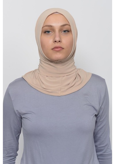Altobeh Çıtçıtlı Hazır Eşarp Hijap Bej