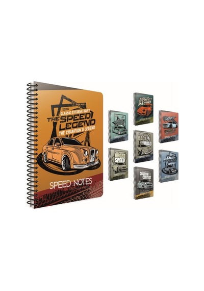 Gıpta Speed Notes Spiralli Karton Kapak Defter A4 80 Yp Kareli Çok Renkli
