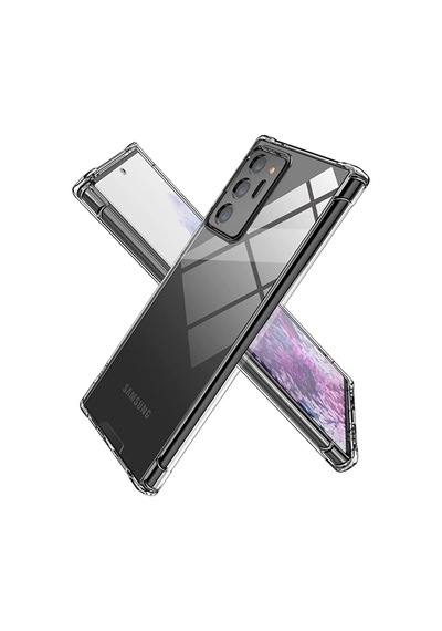 Samsung Galaxy Uyumlu Note 20 Ultra Kapak Kamera Korumalı Antişok Airbag Köşe Korumalı Silikon Şeffaf Kılıf