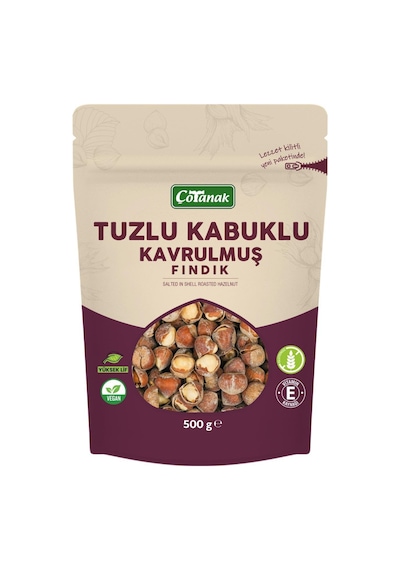 Çotanak Kabuklu Tuzlu Kavrulmuş Fındık 500 G