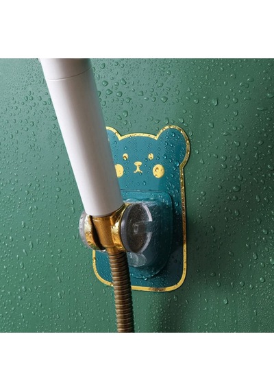 Hayvan Figürlü Yapışkanlı Duş Başlığı Tutucu Hareketli Banyo Duş Askısı 11 cm