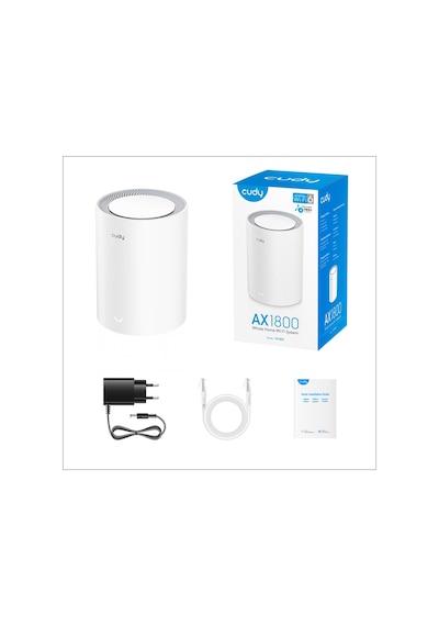 Cudy M1800 2.4 -5 GHz 1200 Mbps WİFİ 6 Mesh Router (3 Adet)