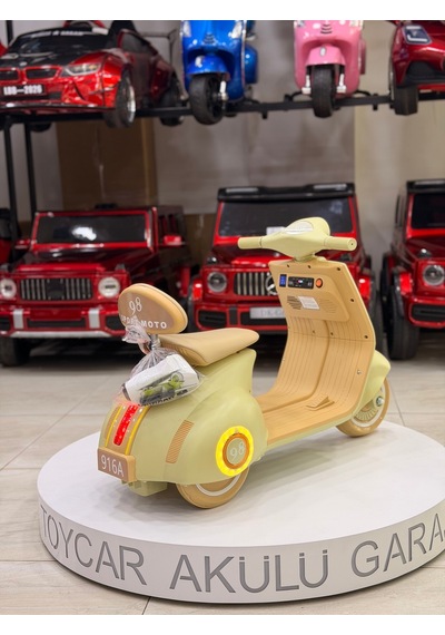 Vespa Küçük Boy Akülü Motor 1-4 Yaş Yeşil