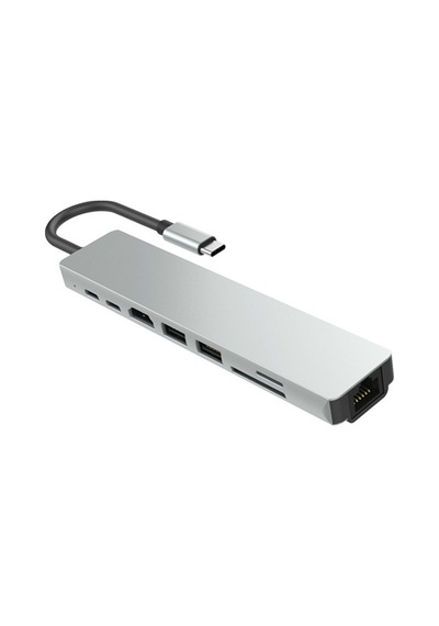 arabulalaca Ethernet USB 8in1 Type-C Hub Pro Çevirici