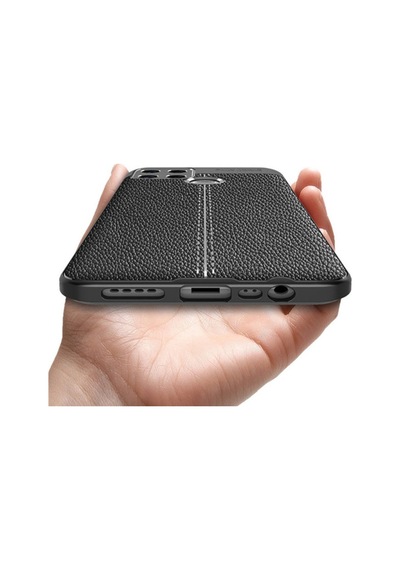 Microsonic Oppo A15s Kılıf Deri Dokulu Silikon