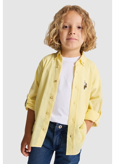 U.S. Polo Assn. Erkek Çocuk Açık Sarı Gömlek Basic 50320263-vr004 Acık Sarı