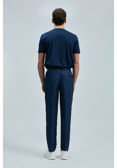 Lufian Erkek Bran Modern Grafik T-shirt 111020262 Lacivert Lacivert