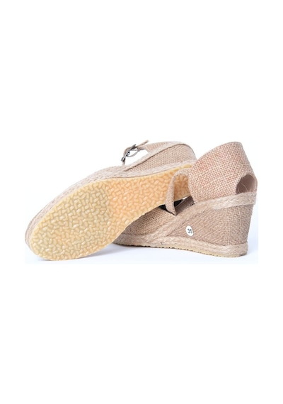 Star Tombis Gerçek Elişi Hasırlı Keten Espadril Dolgu Topuk Handmade Hasır
