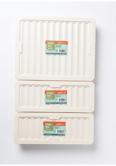 Softchef Fresh Box 3'lü Saklama Kabı Seti 2 Adet 1170 Ml + 1 Adet 2400 Ml - Şeffaf Kapaklı Buzdolabı Ve Dondurucu Uyumlu Düzenleyici Organizer