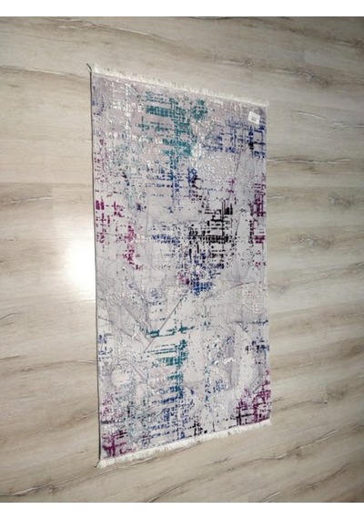 Yamalıhome Bambu Halı B1026 Mürdüm Mavi 80X140 Cm Pratik Halı
