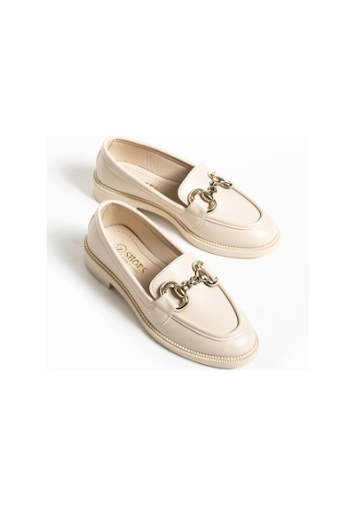 Jane Kadın Loafer Makosen Casual Toka Detay Günlük Ayakkabı Bej