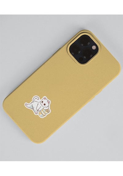 Kedi Çıkartmaları-2 Li - -mat Kağıt-sevimli Kedi Etiketleri -kawai Cat -sevimli Sticker -telefon Süslemeleri Gri