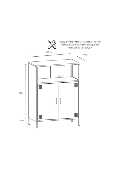 Pera Metal Dolap 2 Kapılı, Açık Raflı 80,50 X 40 X 109,50 Cm - 9 Renk Seçeneği Bulunmaktadır Bej Pera Metal Dolap 2 Kapılı, Açık Raflı 80,50 X 40 X 109,50 Cm - 9 Renk Seçeneği Bulunmaktadır Bej